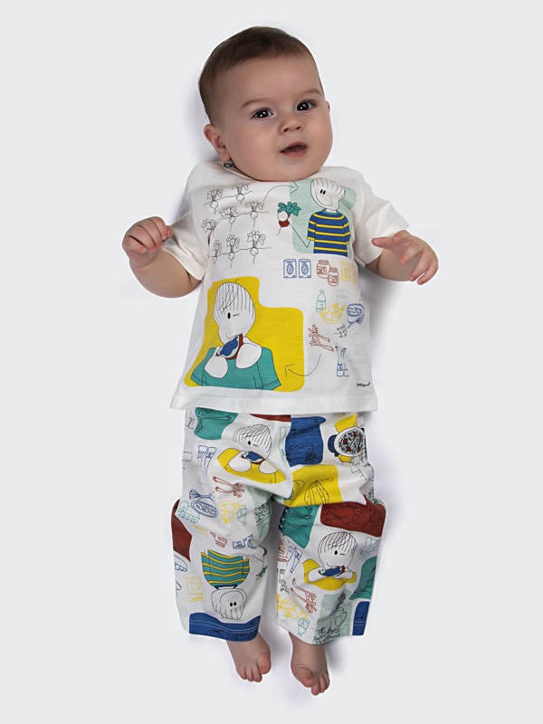 Pijama Manga Curta e Calça