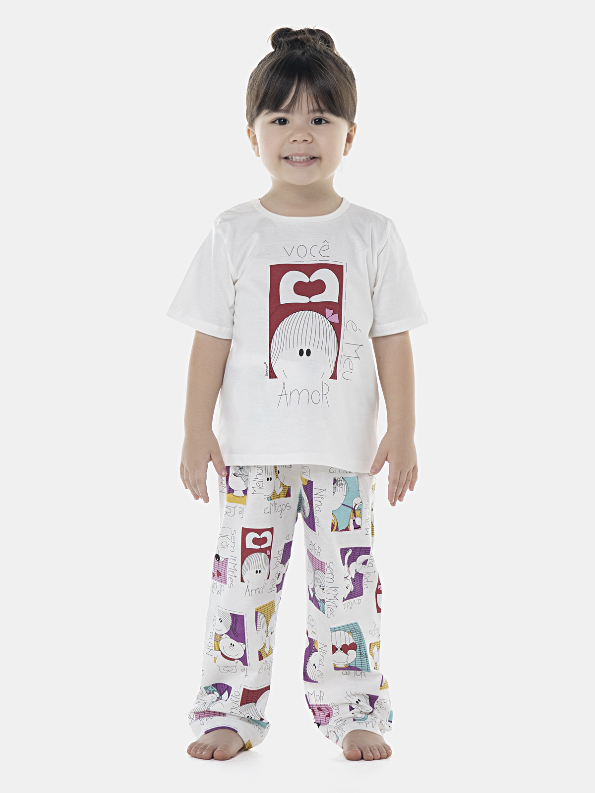 Pijama Manga Curta e Calça