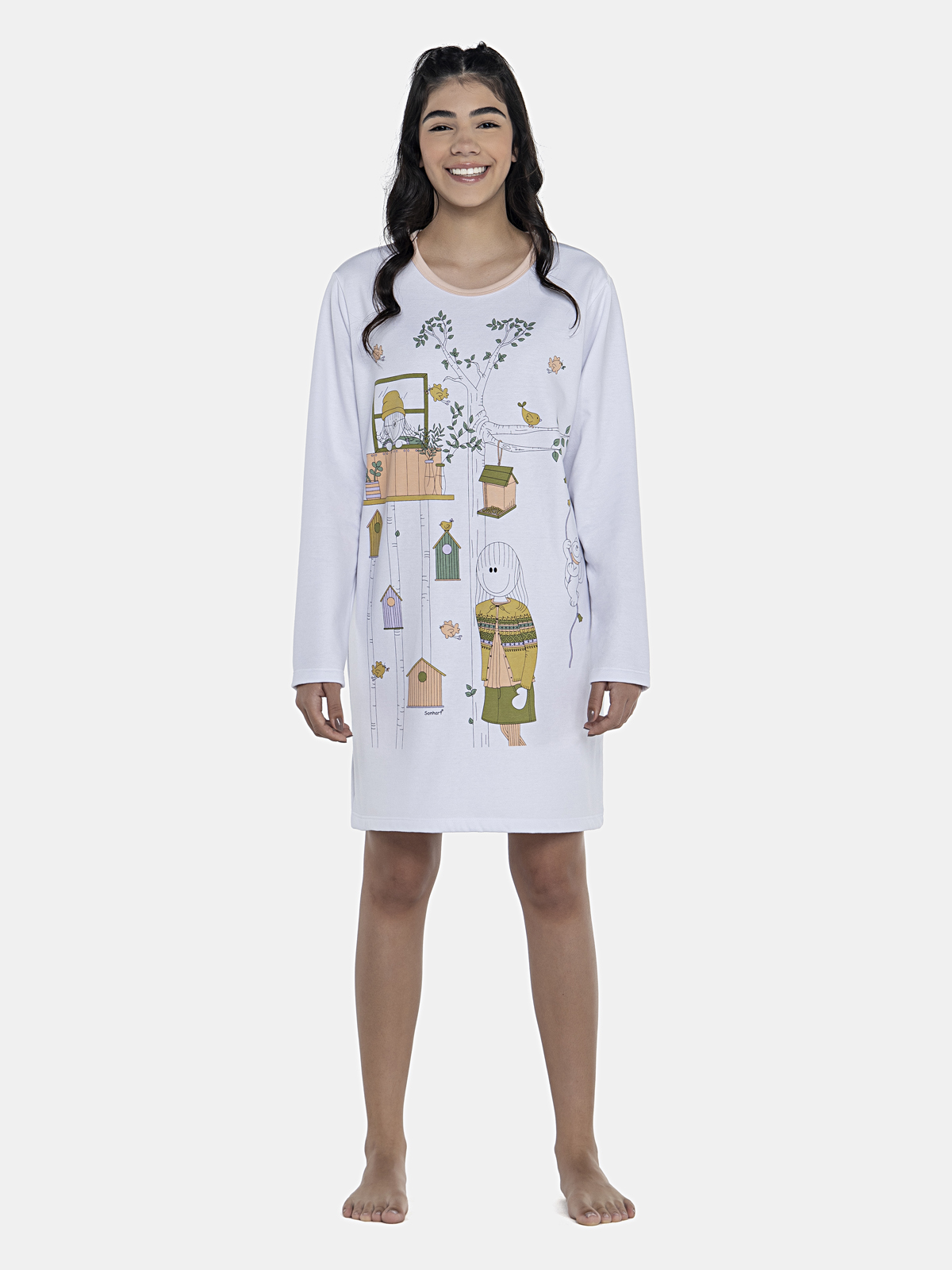 CAMISAO FEM ADULTO ML MOLETINHO PELUCIAD