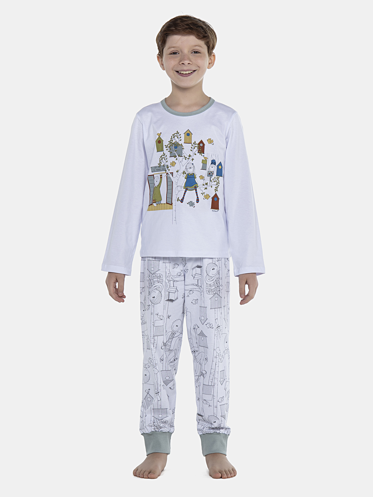CONJ MAS KIDS CAMISETA ML CALCA ALG