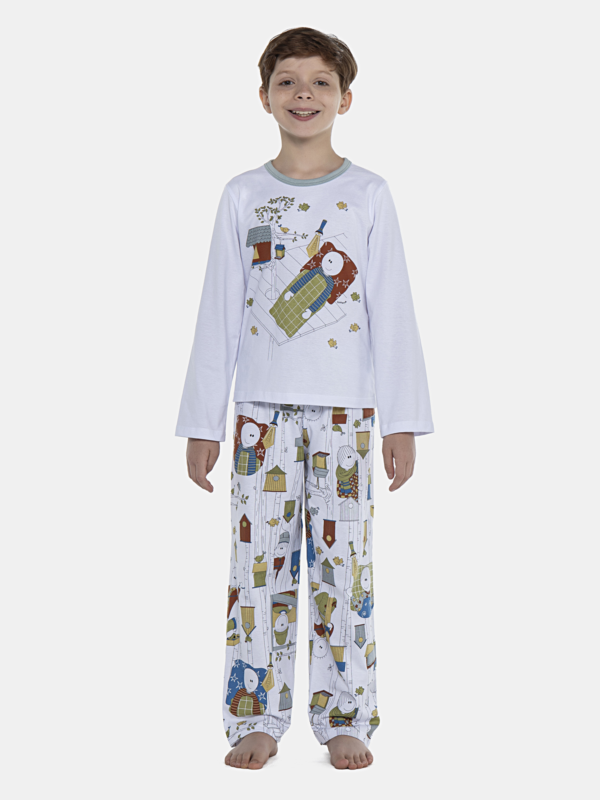 CONJ MAS KIDS CAMISETA ML CALCA ALG