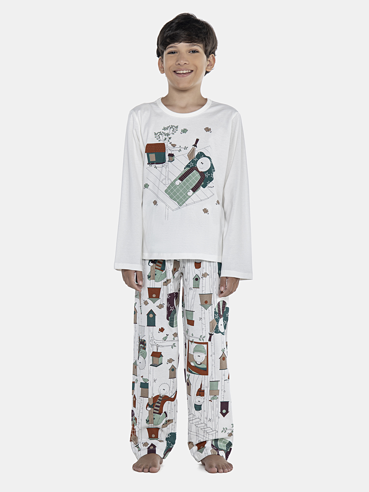 CONJ MAS KIDS CAMISETA ML CALCA ALG