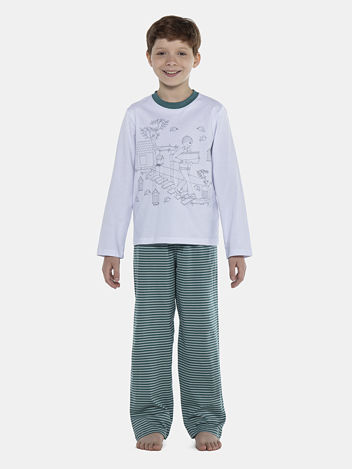 CONJ MAS KIDS CAMISETA ML CALCA ALG