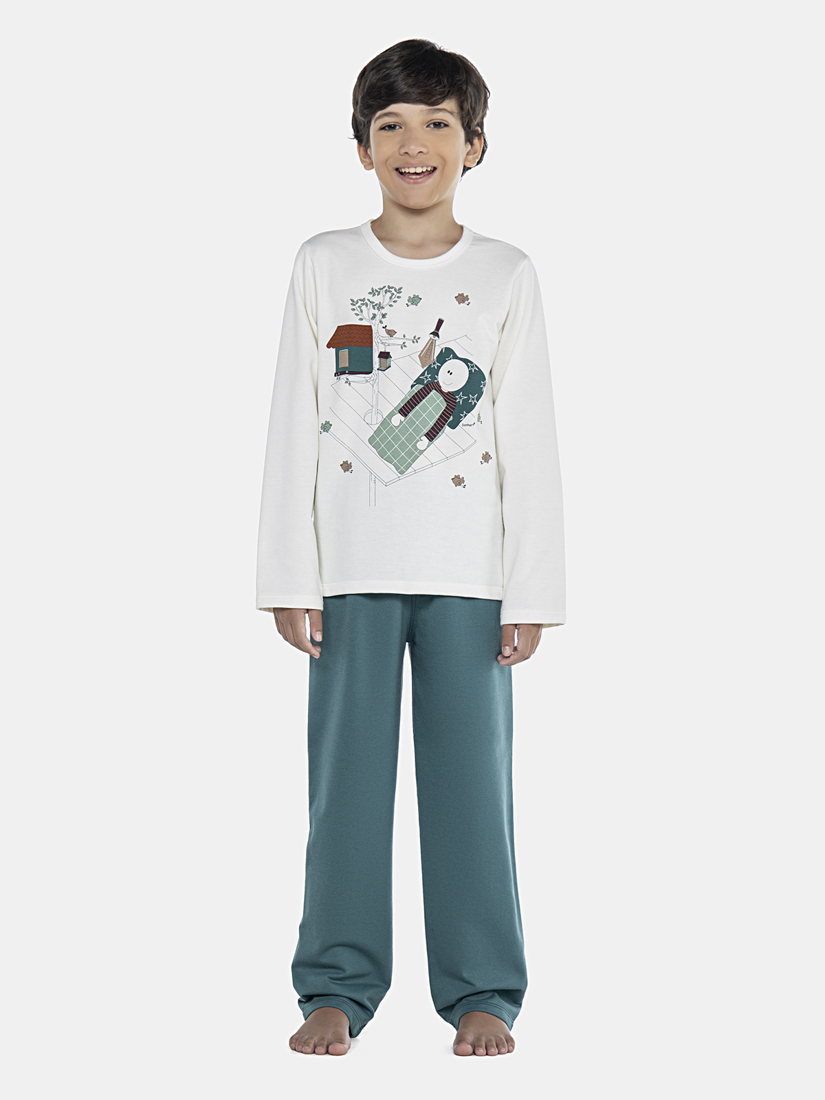 CONJ MAS KIDS CAMISETA ML CALCA MOLETINH