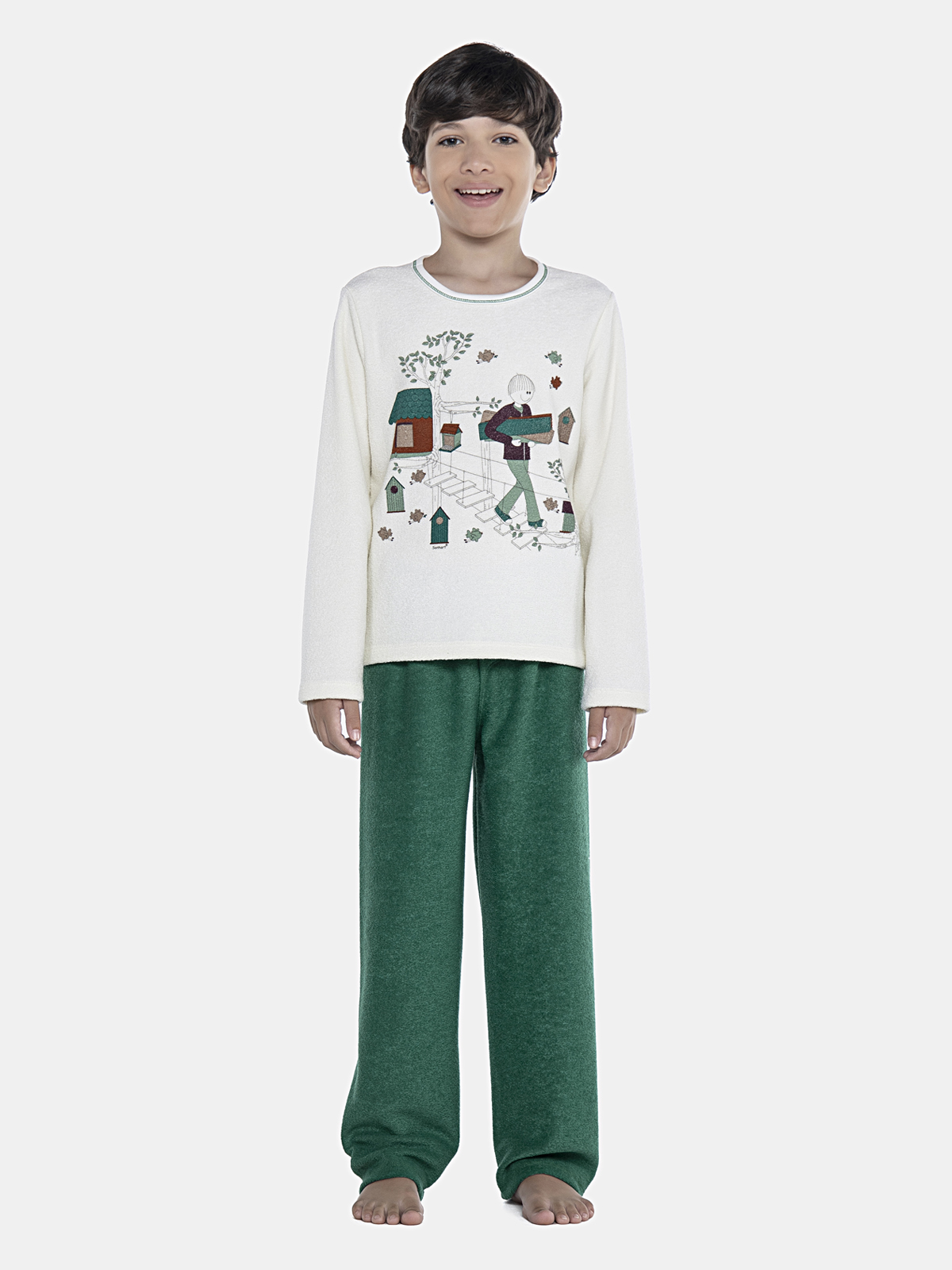 CONJ MAS KIDS CAMISETA ML CALCA PLUSH