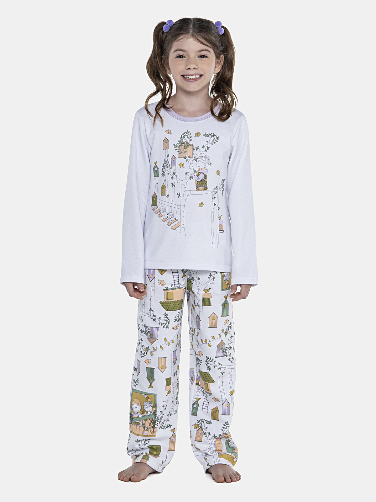 CONJ FEM KIDS CAMISETE ML CALCA MOLETINH