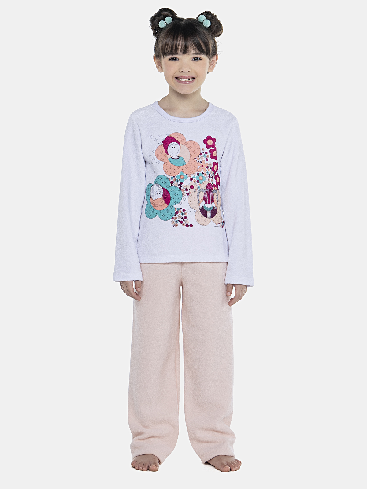 CONJ FEM KIDS CAMISETE ML CALCA PLUSH