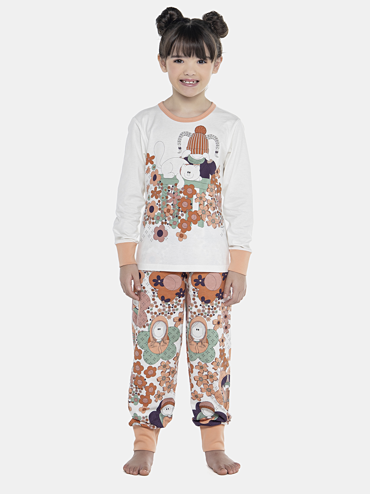 CONJ FEM KIDS BLUSA C/ PUN CAL C/ PUN
