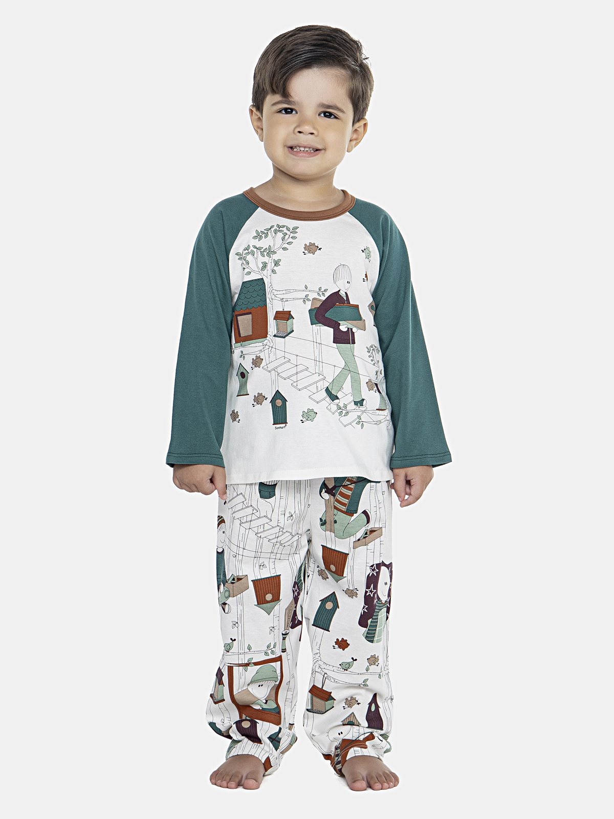 CONJ MAS BABY CAMISETA ML CALCA ALG