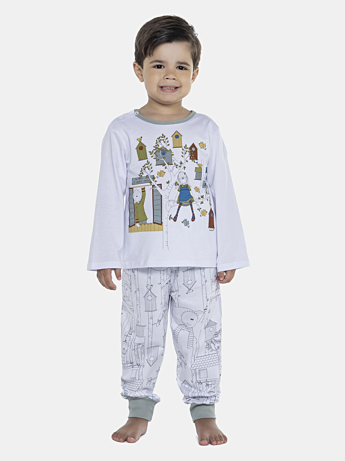 CONJ MAS BABY CAMISETA ML CALCA ALG
