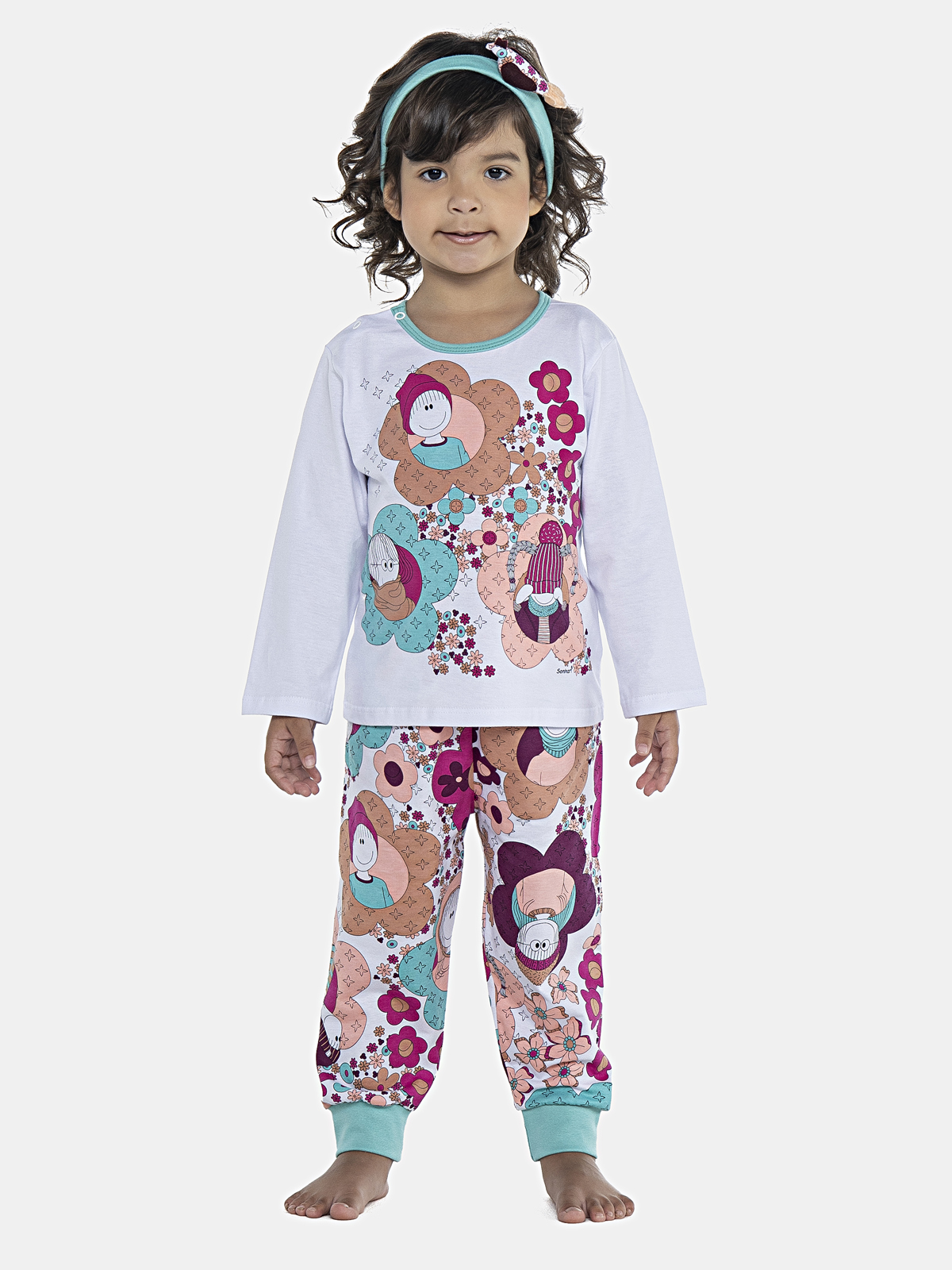 CONJ FEM BABY CAMISETE ML CALCA ALGODAO