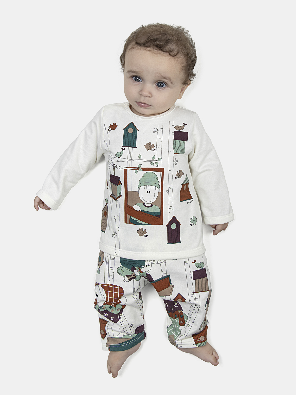 CONJ MAS BEBE CAMISETE ML CALCA MOLETINH