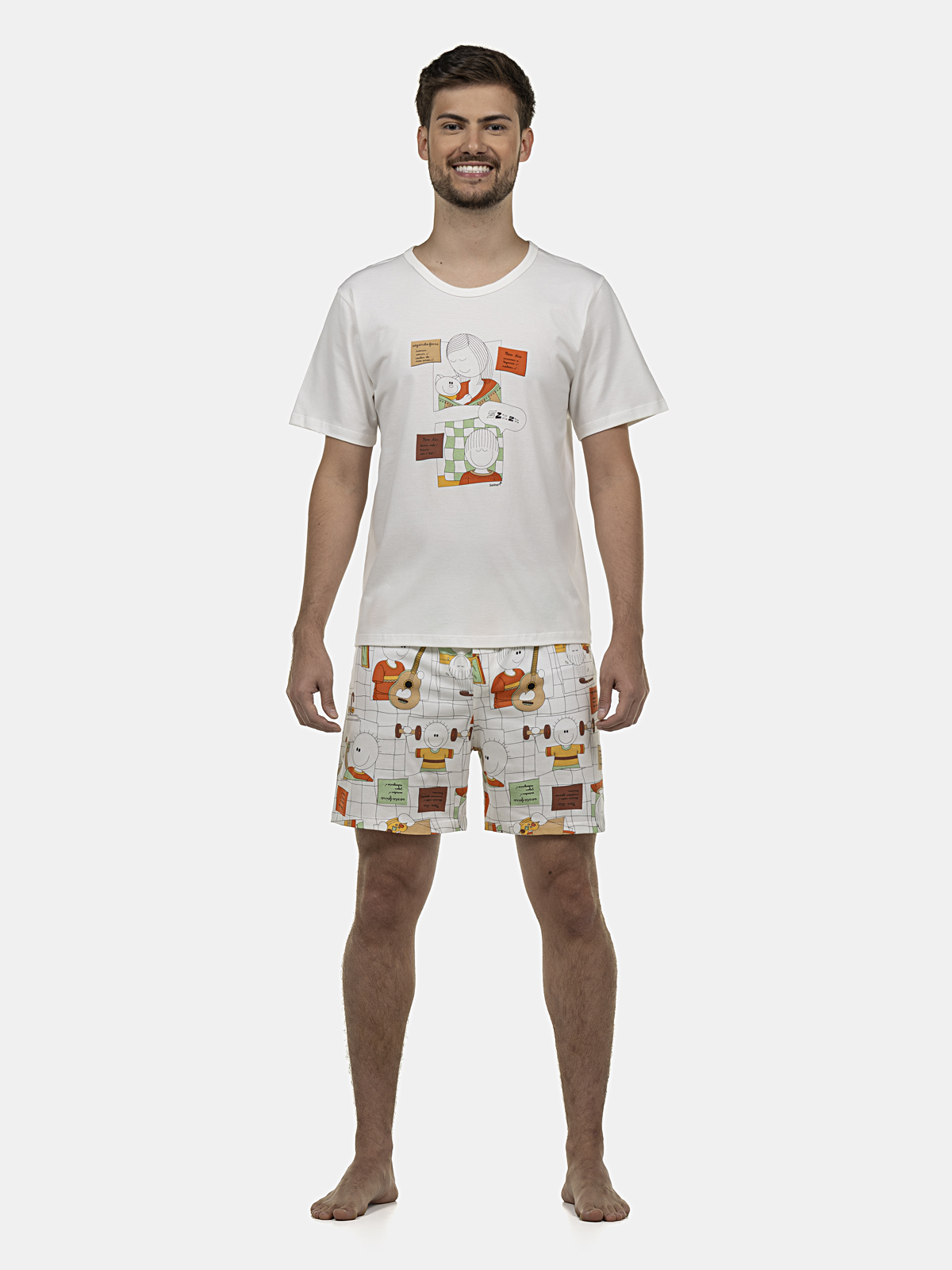 Pijama Manga Curta e Short