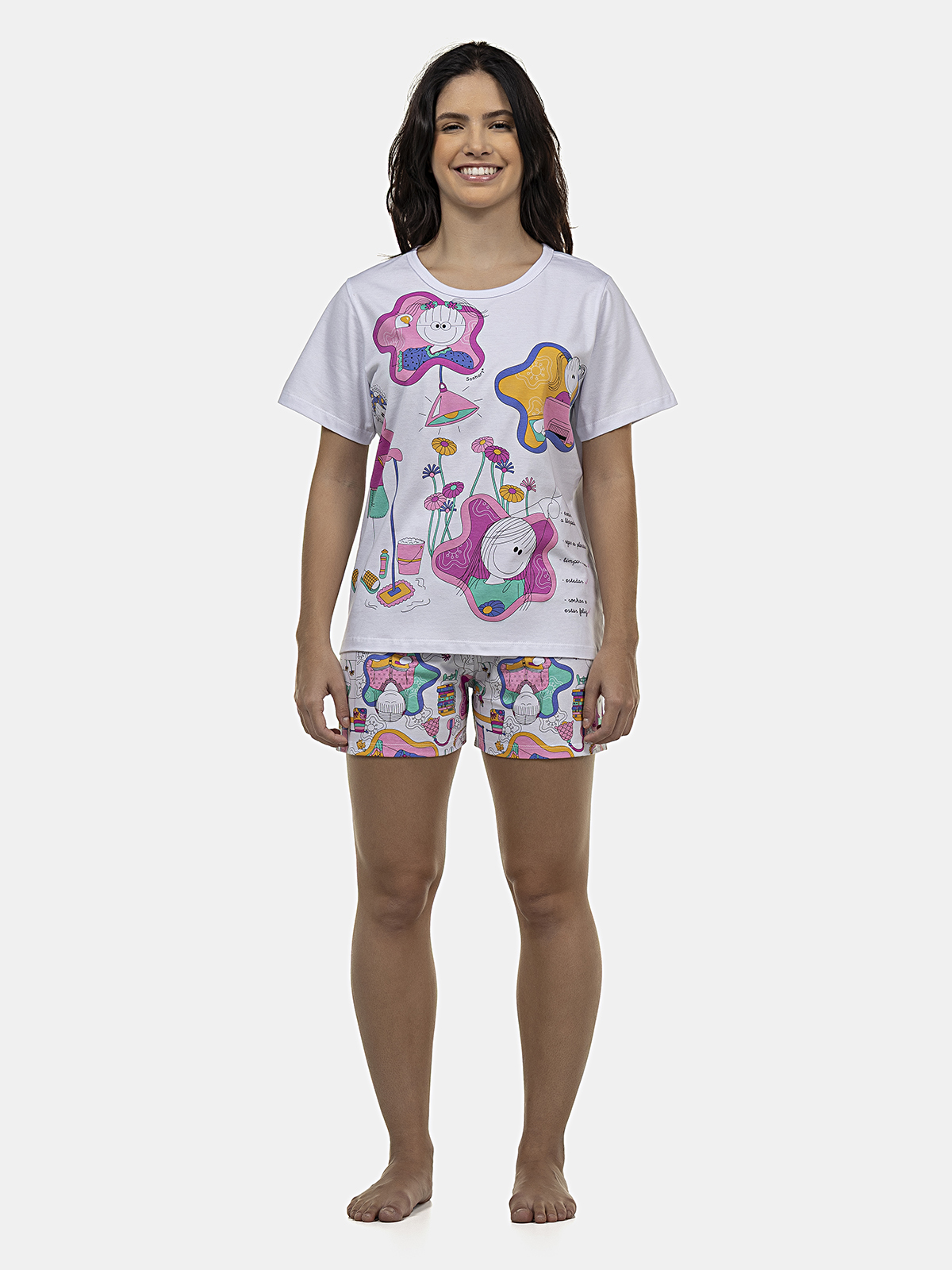 Pijama Manga Curta e Short
