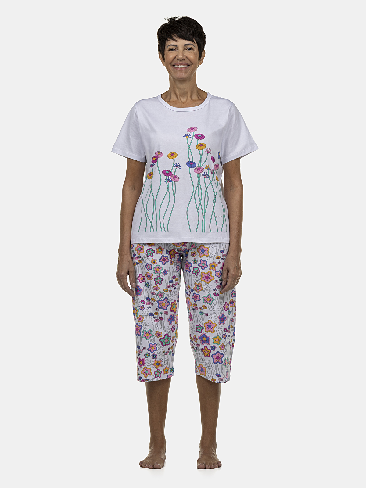 Homewear Manga Curta e Corsário