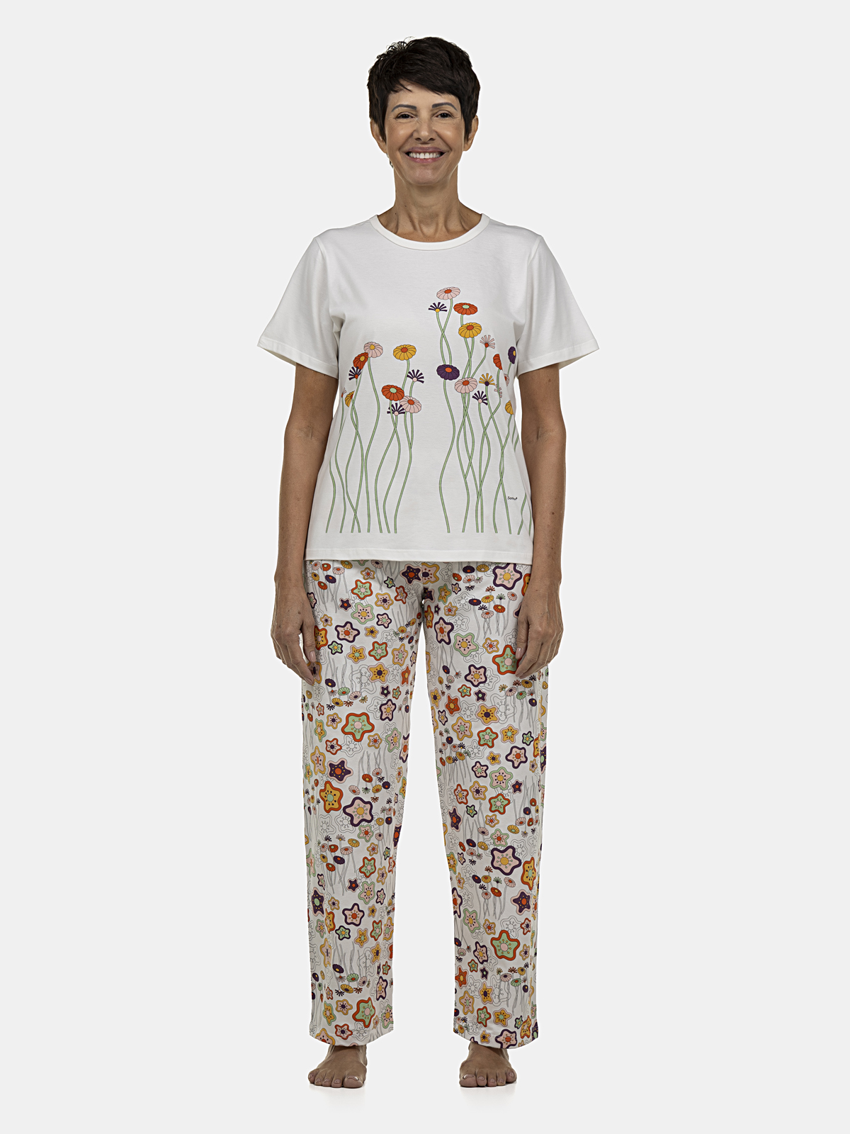 Homewear Manga Curta e Calça