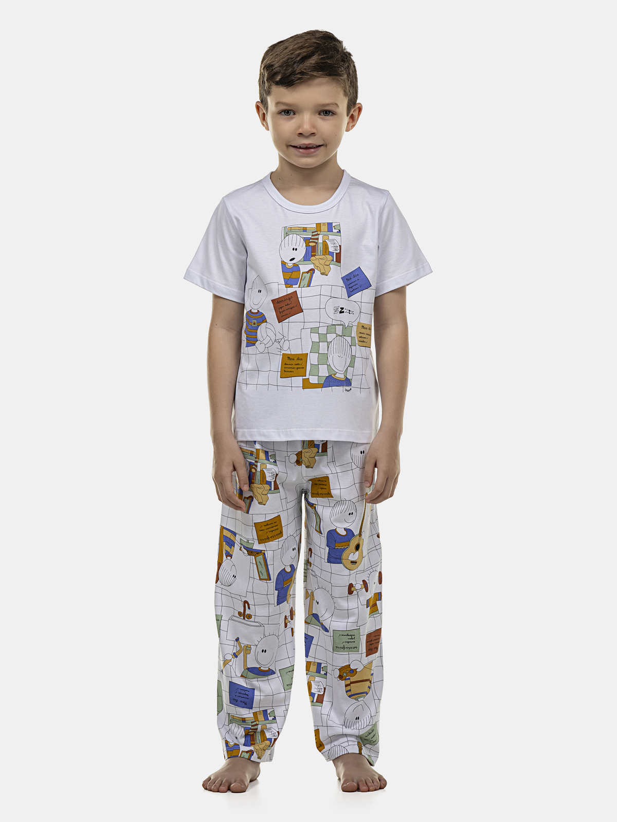 Pijama Manga Curta e Calça