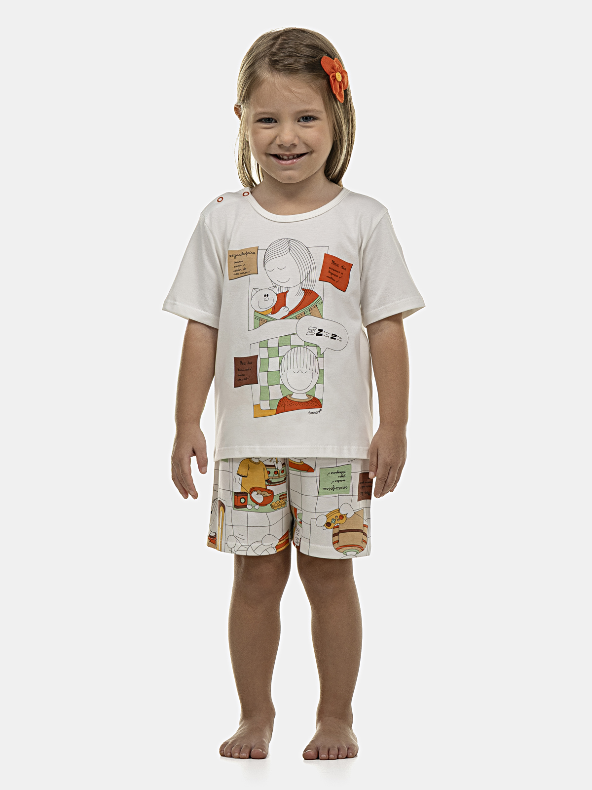 Pijama Manga Curta e Short