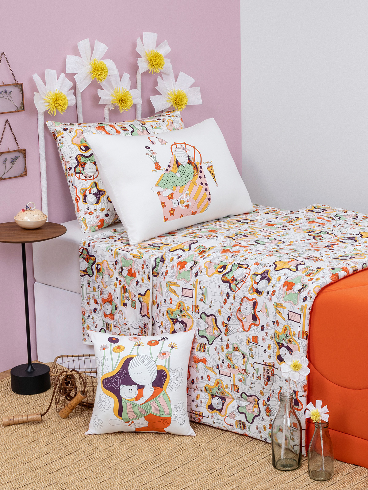 Jogo de Lençol Roupa de Cama- King