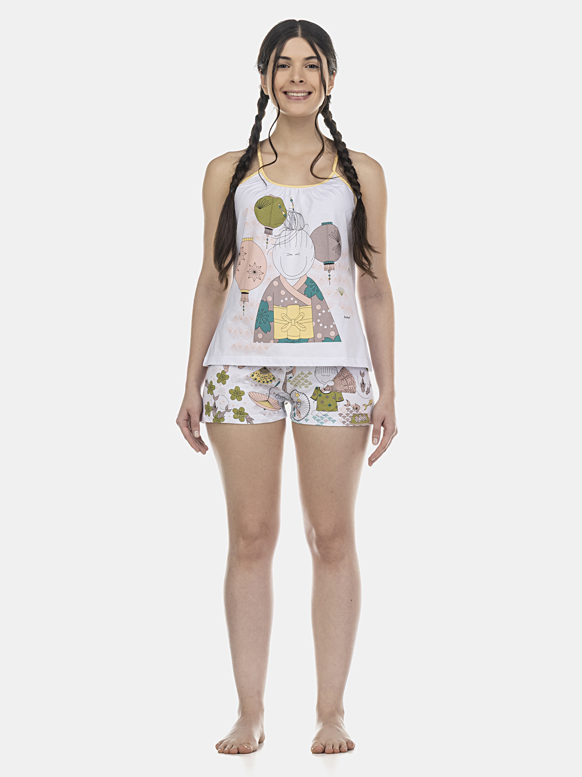 Conjunto blusa alça e short