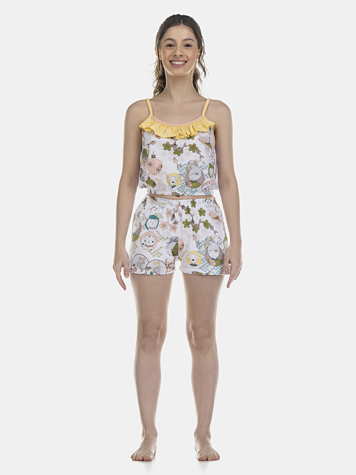 Conjunto blusa alça e short