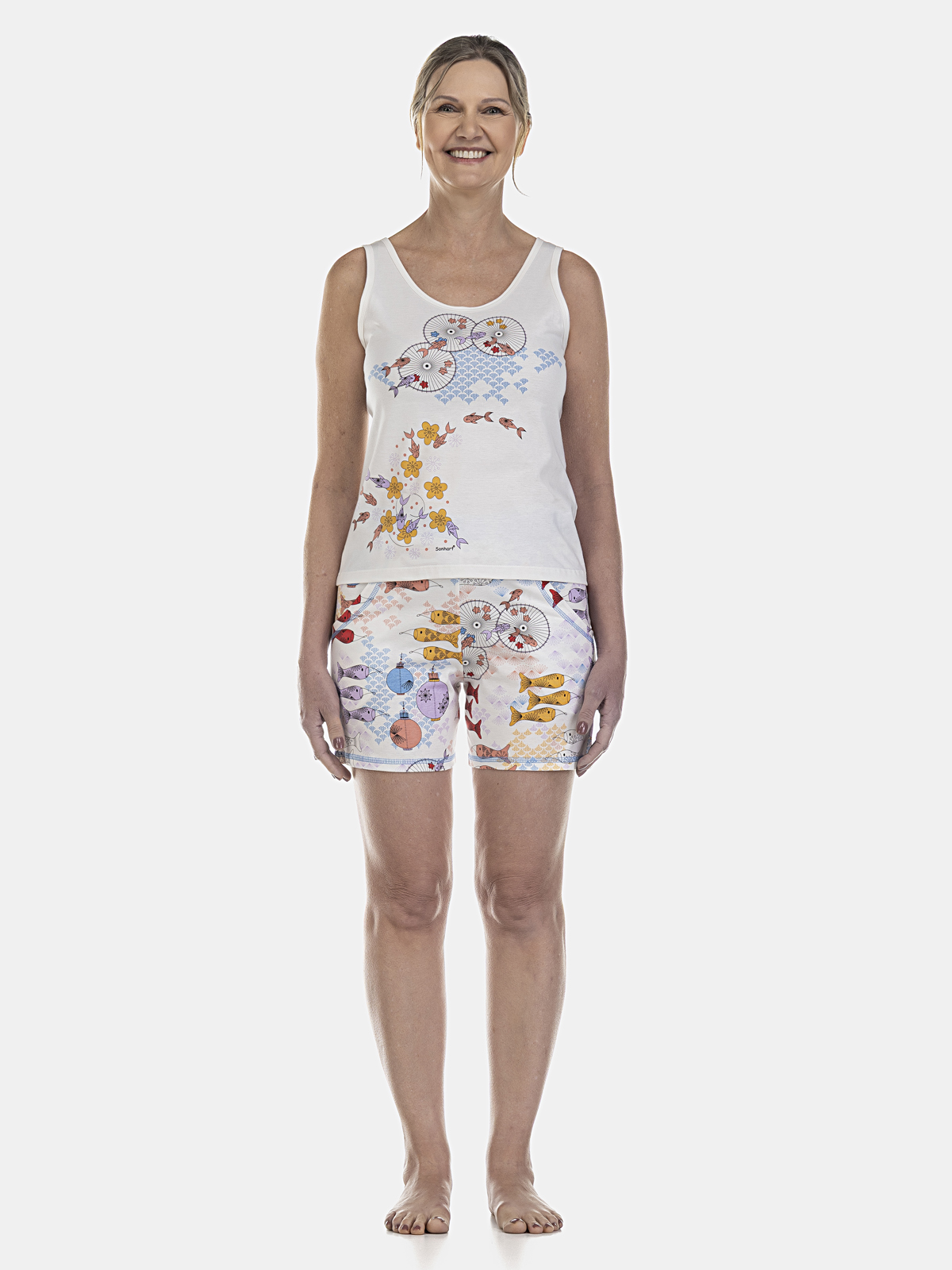 Conjunto blusa regata e bermuda