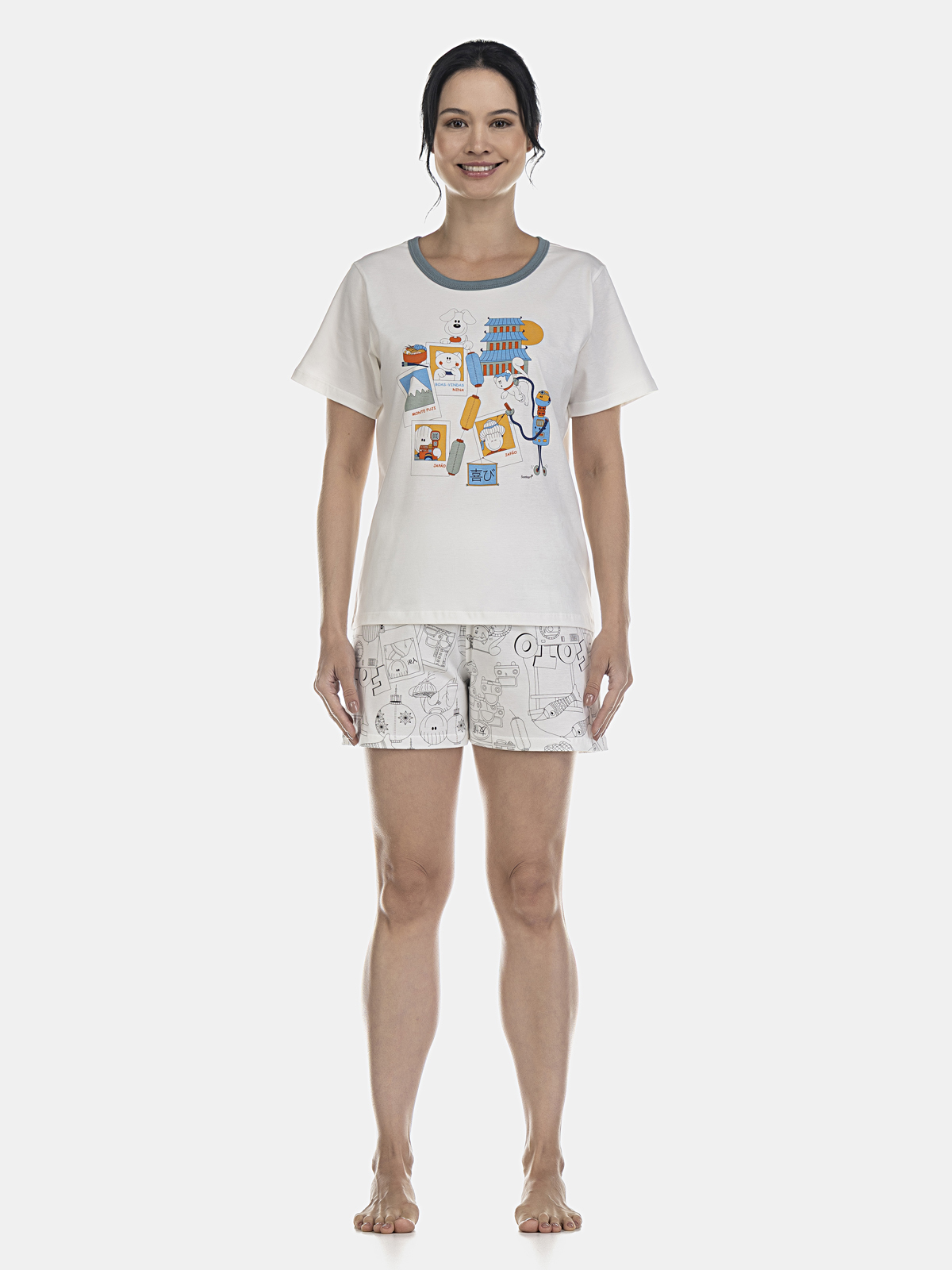 Conjunto camisete manga curta e short