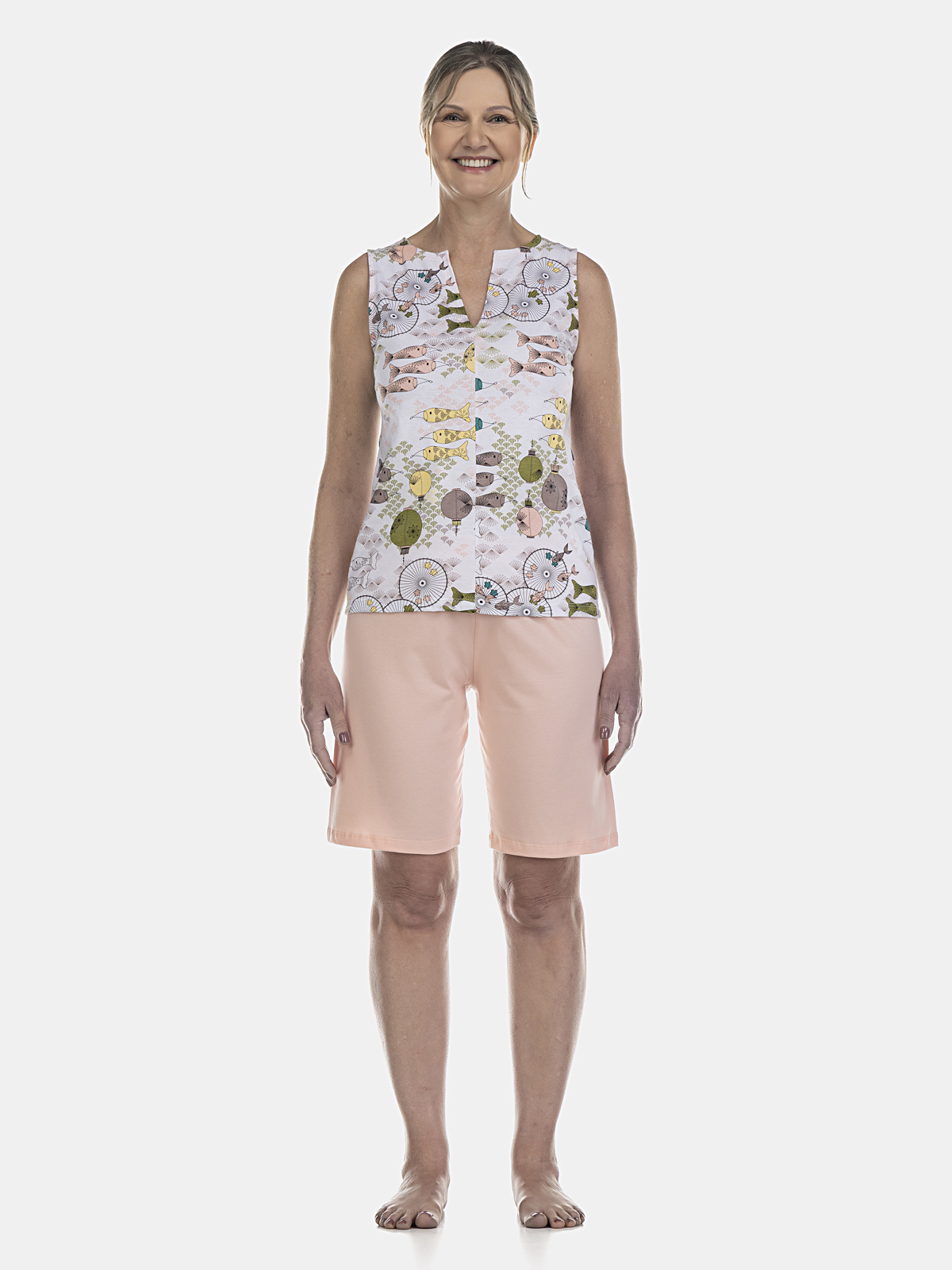 Conjunto regata decote e bermuda