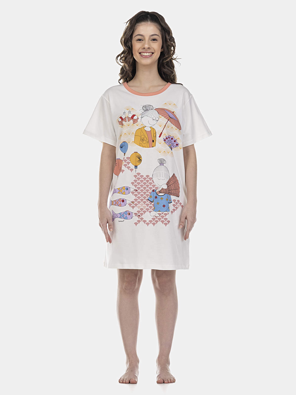 Camisão manga curta