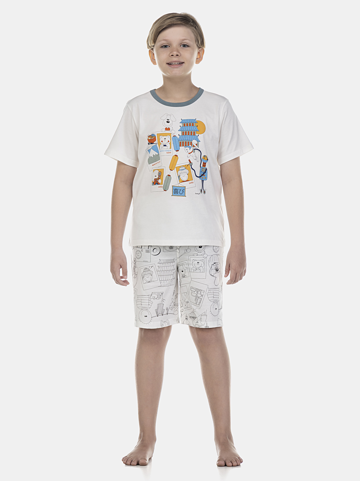 Conjunto camiseta manga curta e short