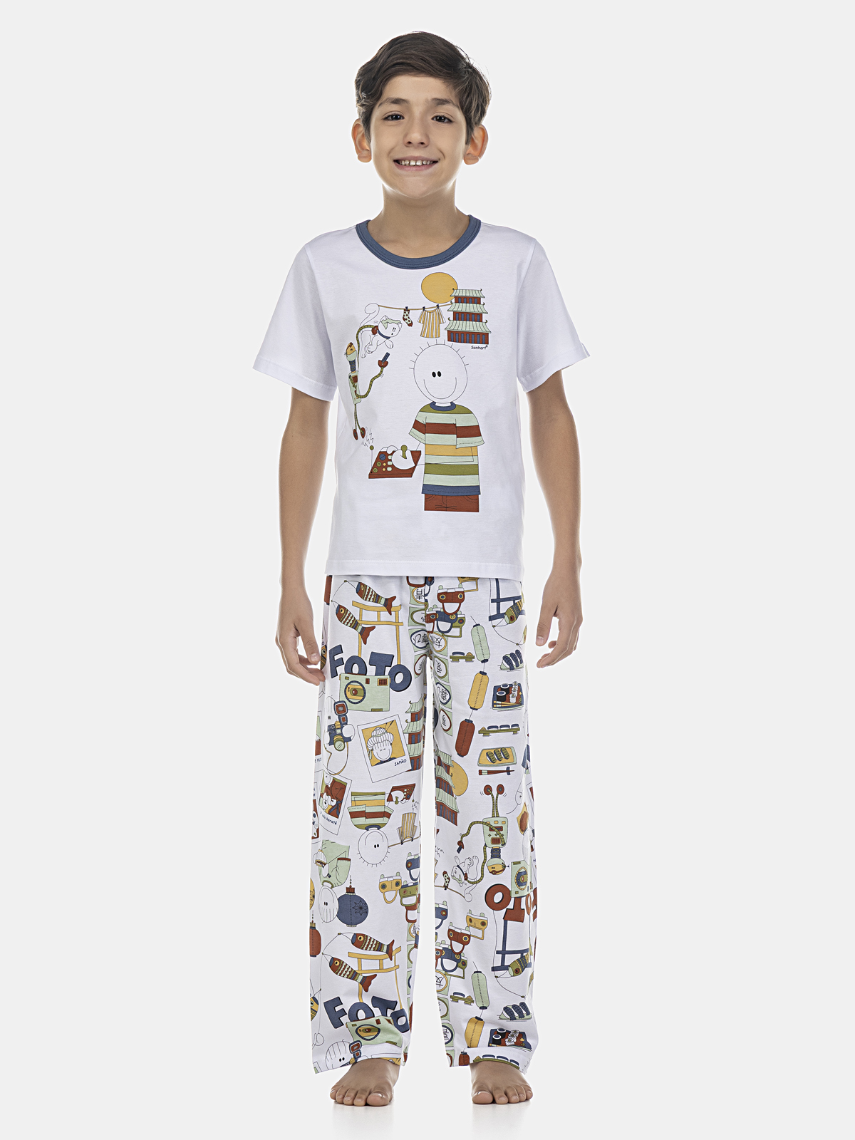 Conjunto camiseta manga curta com calça