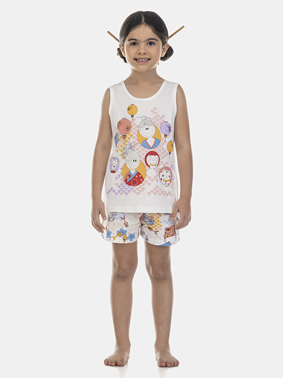 Conjunto blusa regata com short