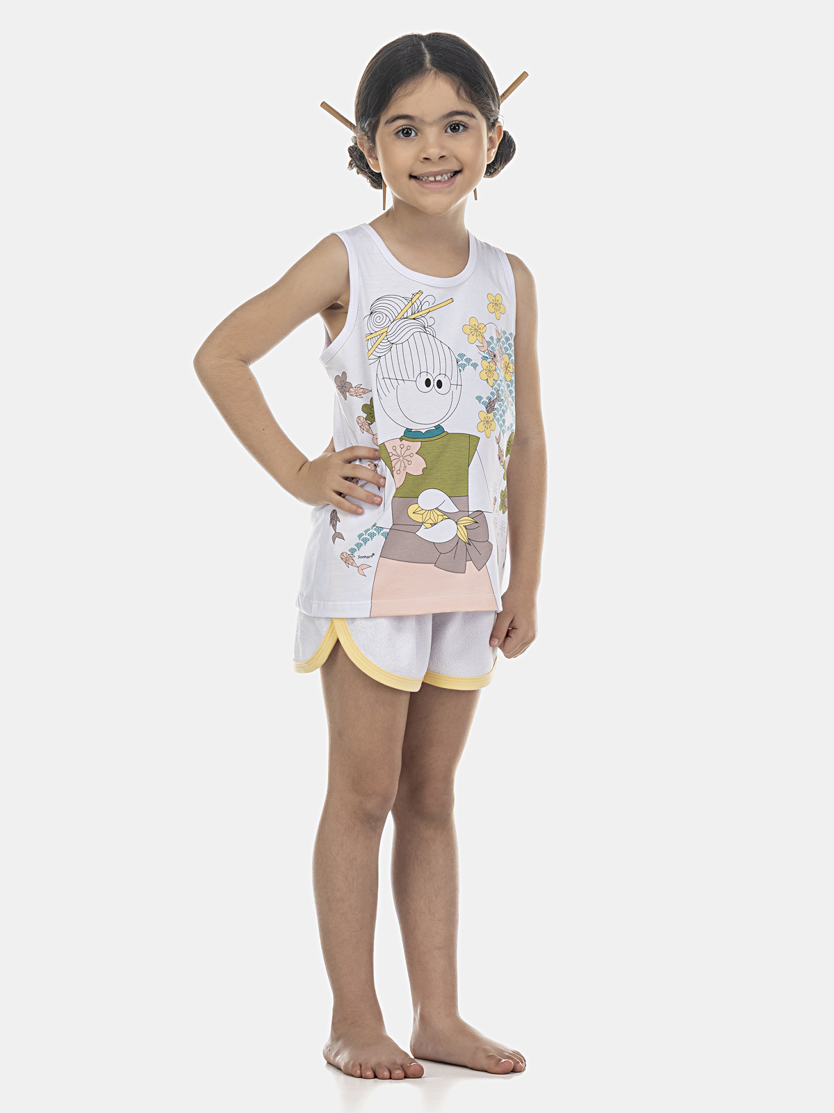 Conjunto regata e short atoalhado