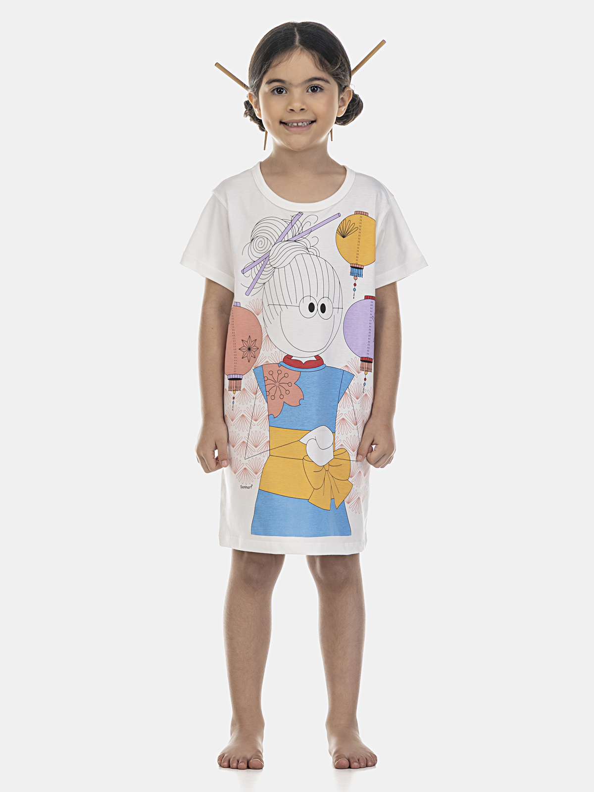Camisão manga curta