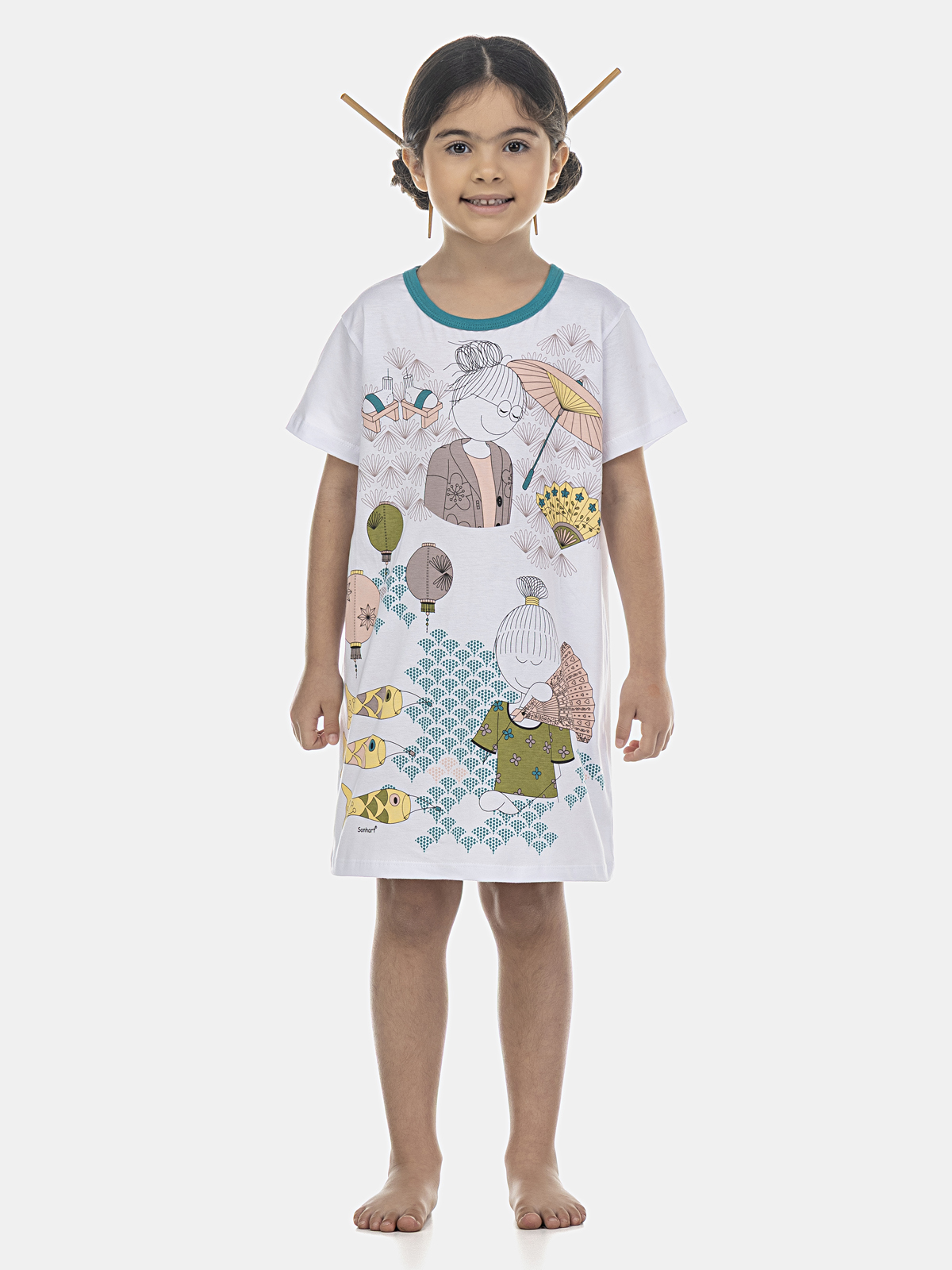 Camisão manga curta