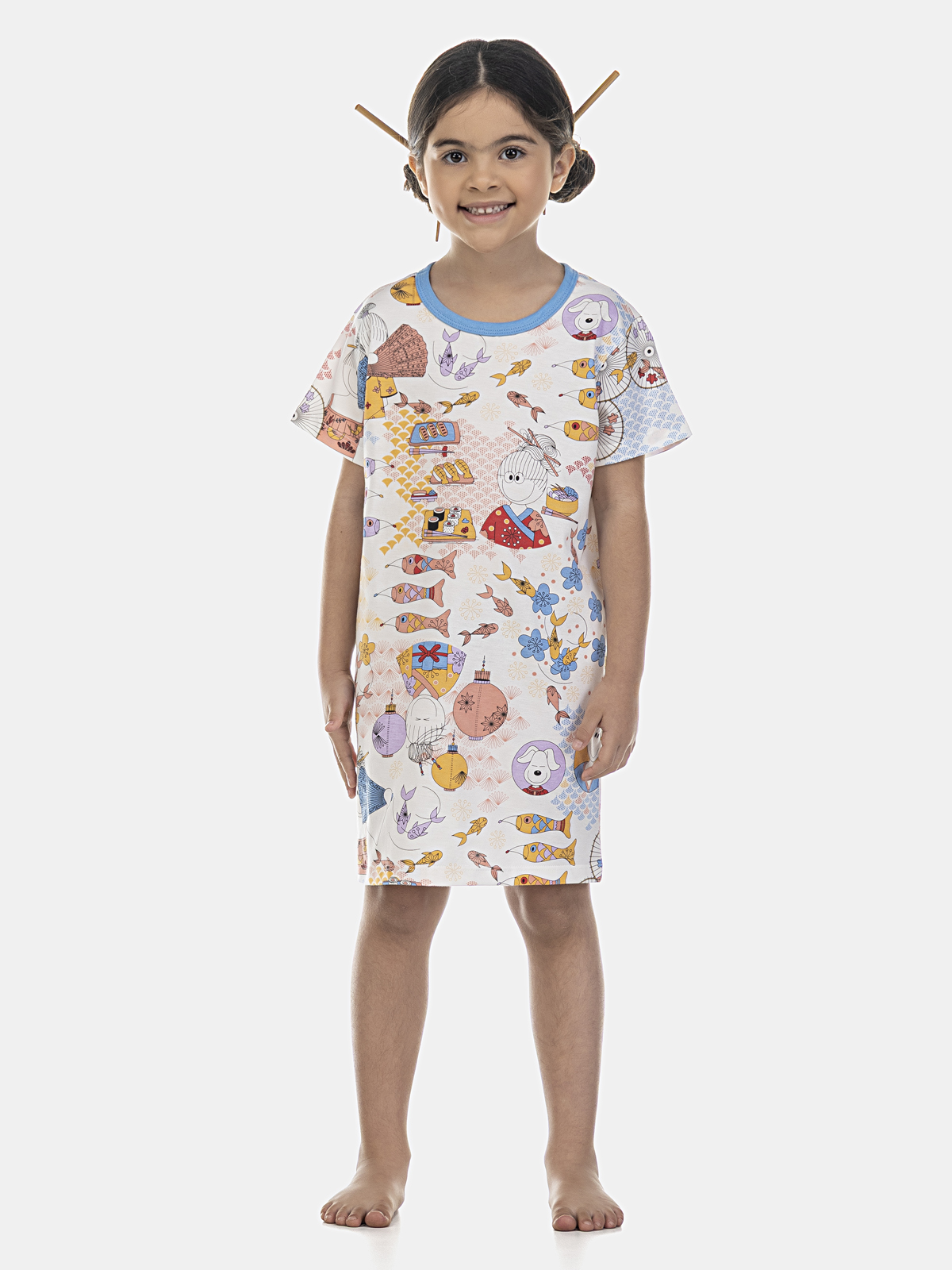 Camisão manga curta