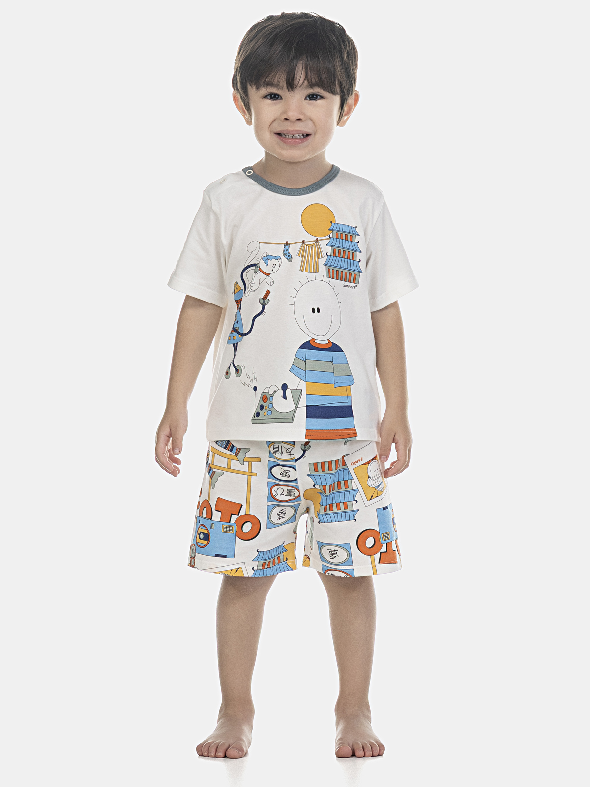 Conjunto camiseta manga curta e short