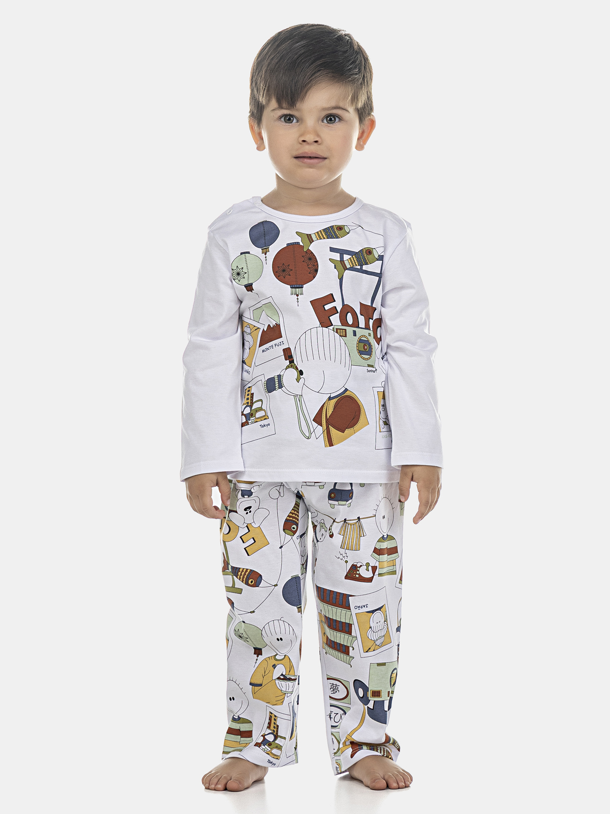 Conjunto camiseta manga longa e calça