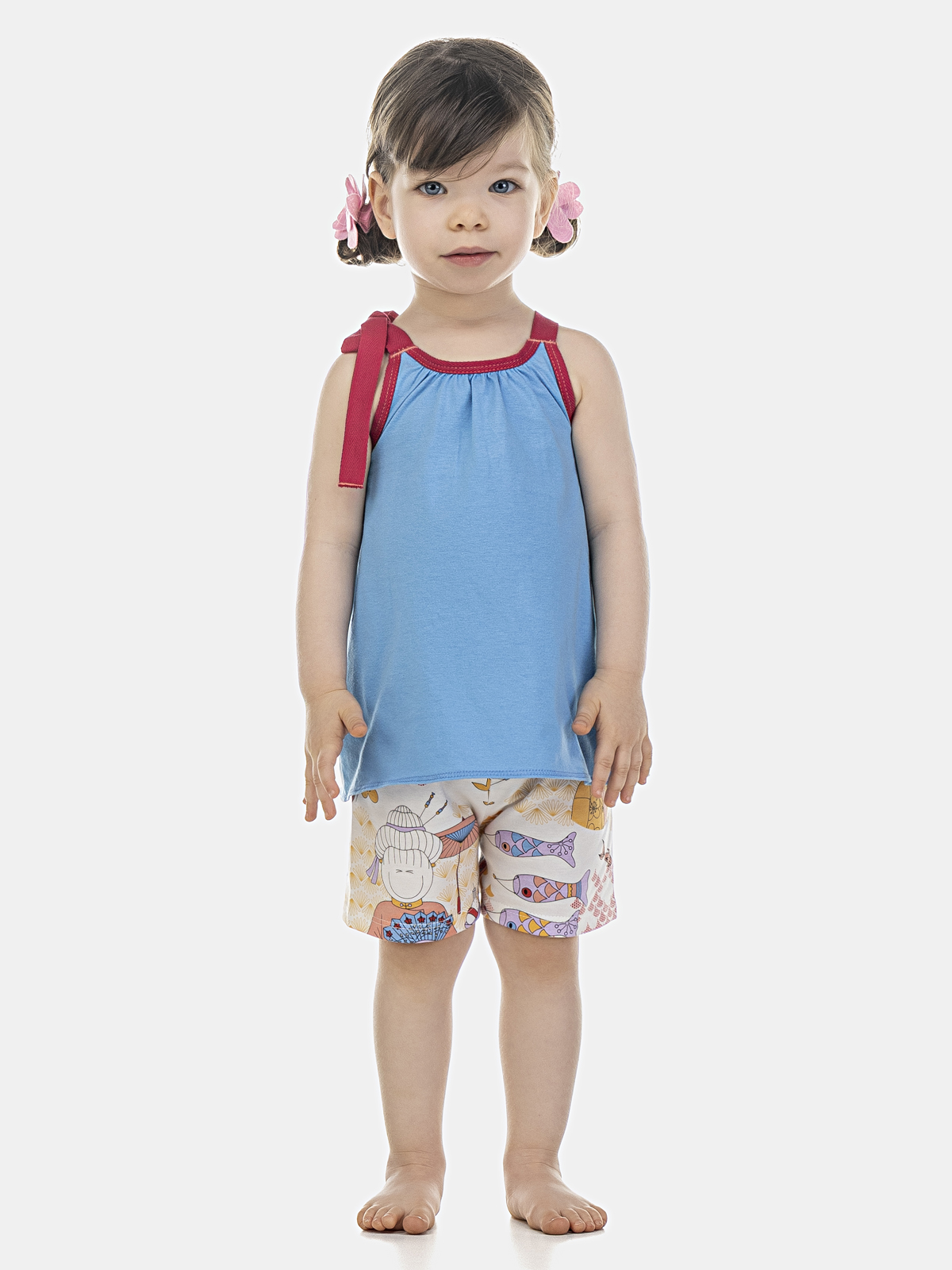Conjunto blusa alça gorgurão e short