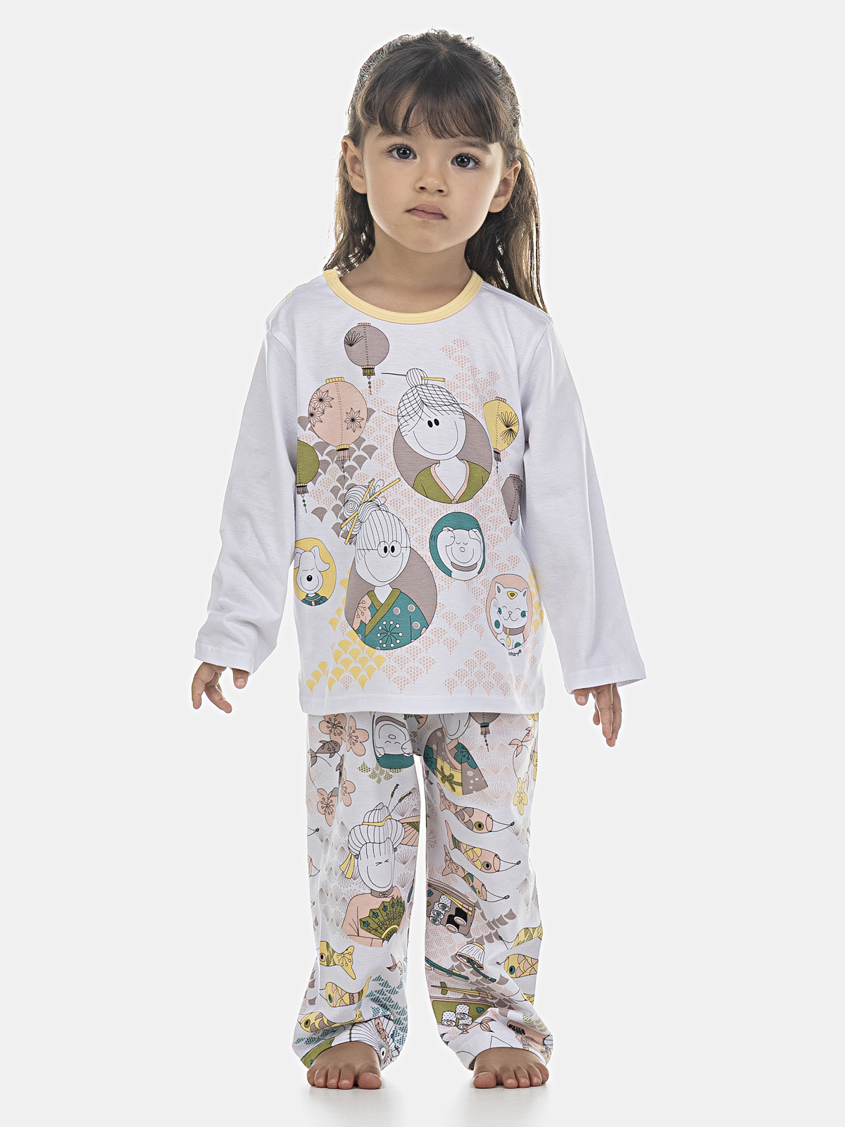 Conjunto camisete manga longa e calça