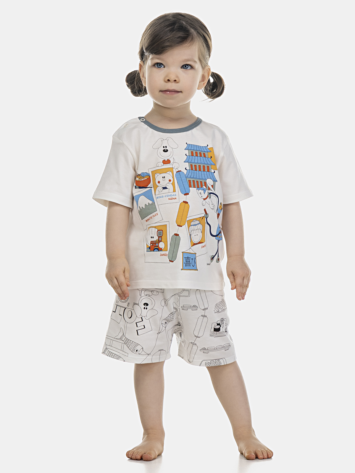Conjunto camisete manga curta e short