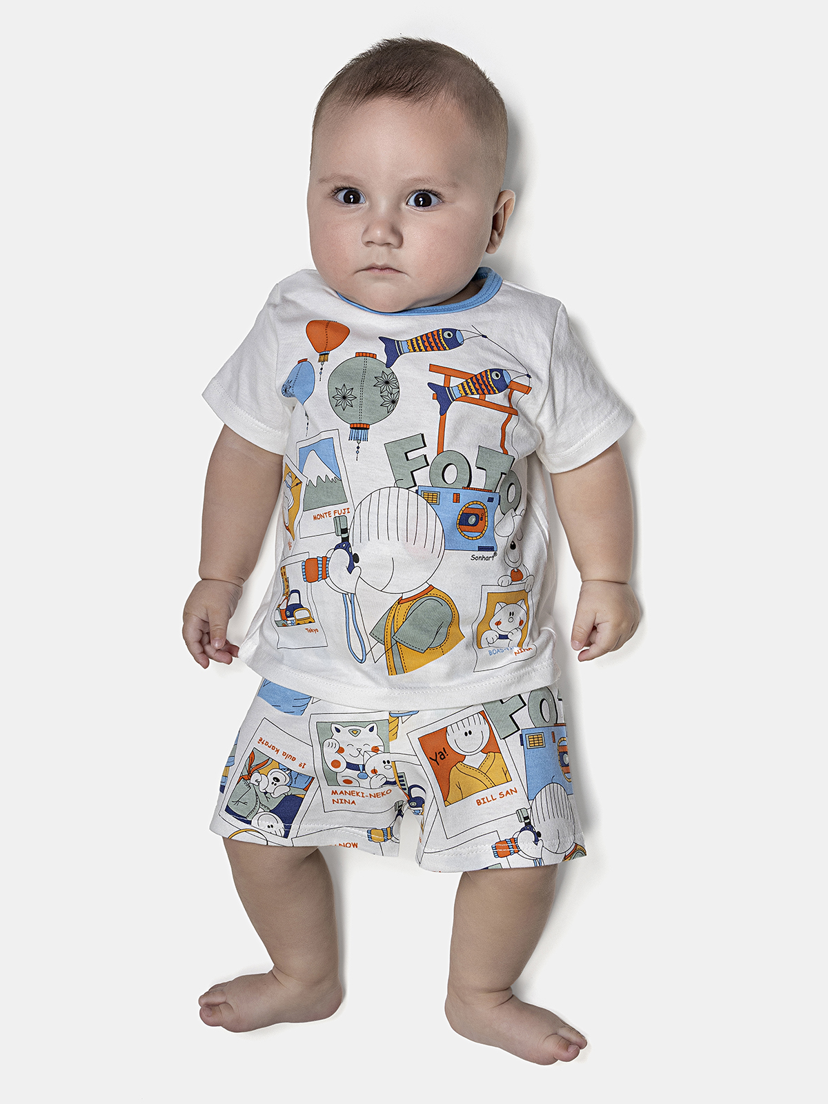 Conjunto manga curta com short