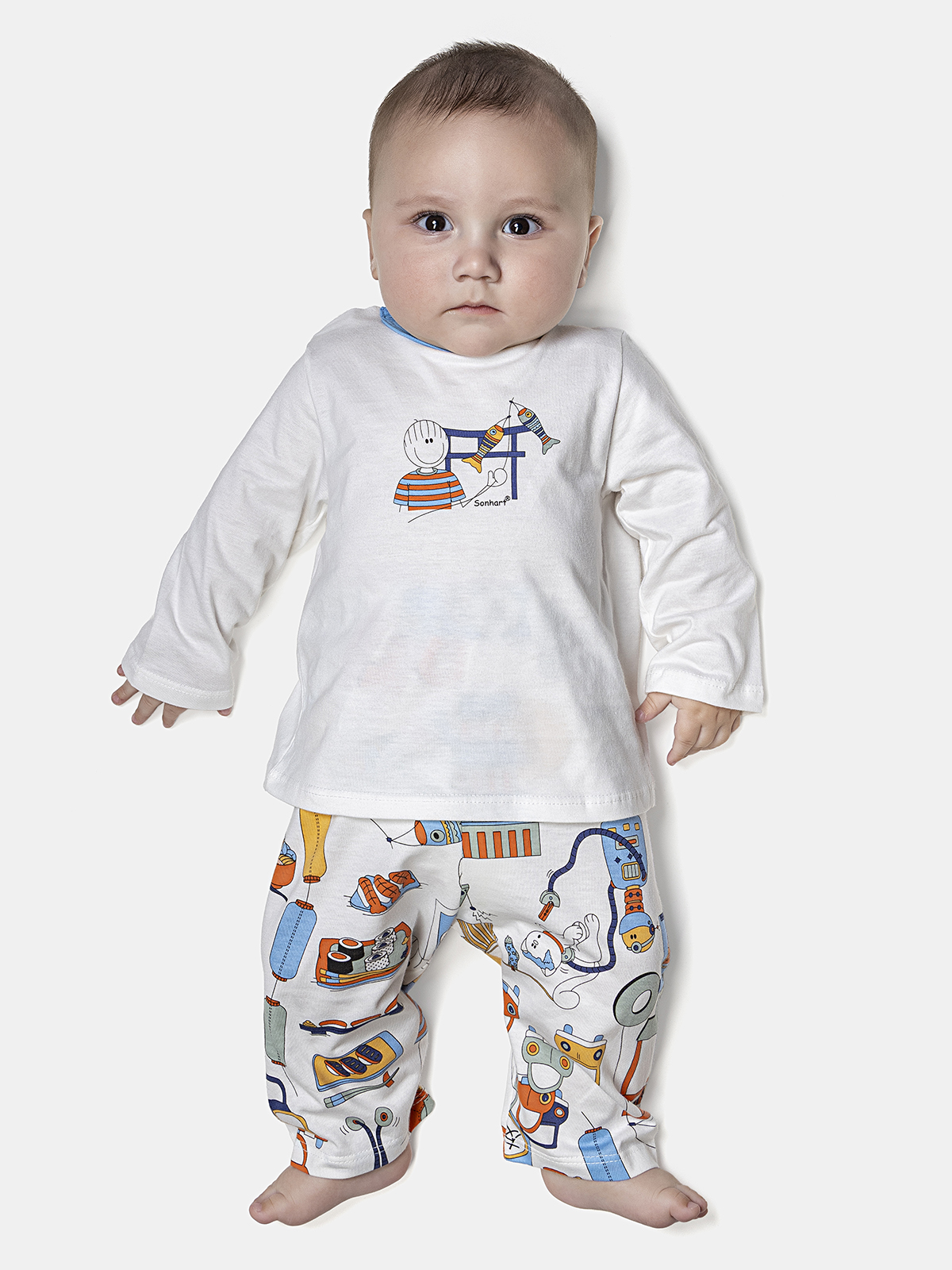 Conjunto manga longa com calça