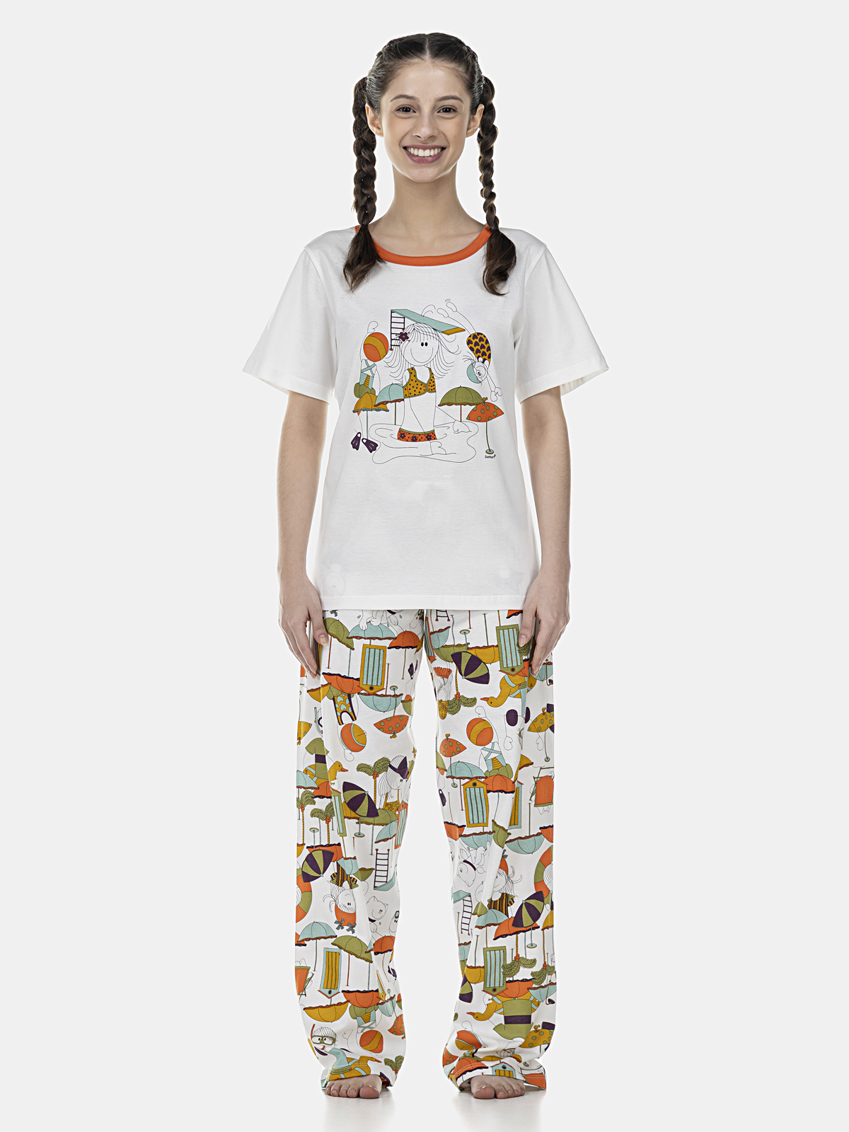 Conjunto Camisete Manga Curta e Calça