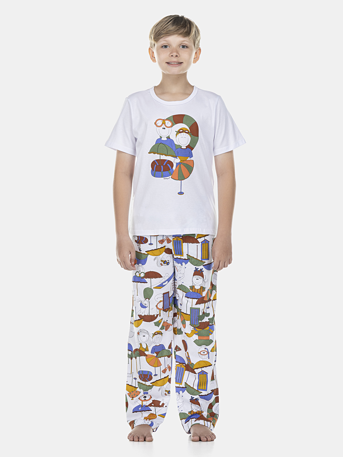 Conjunto Camisete Manga Curta e Calça