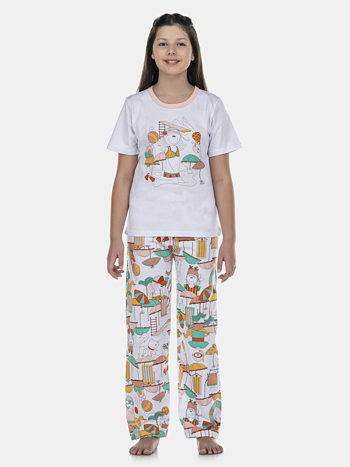 Conjunto Camisete Manga Curta e Calça