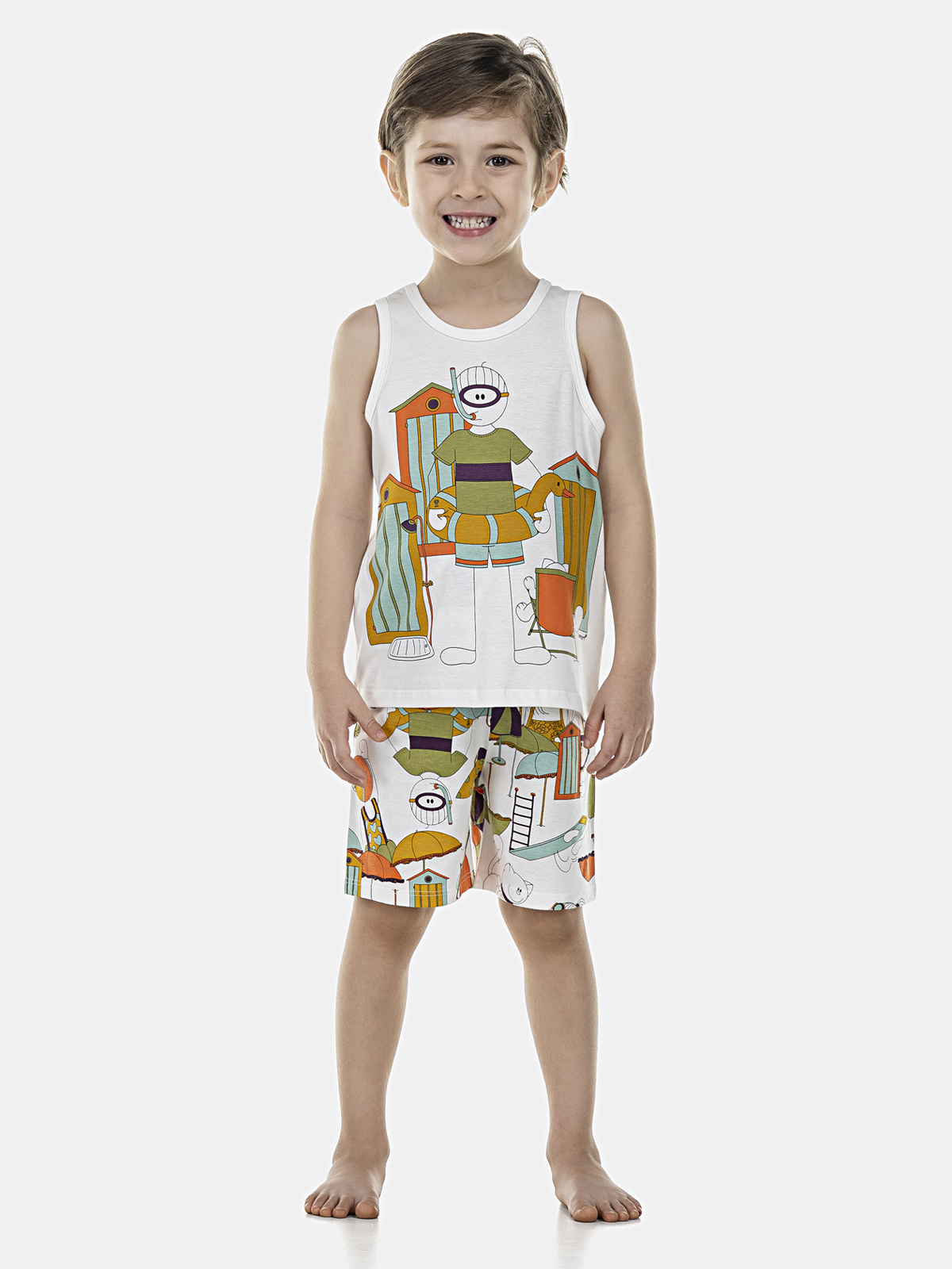 Conjunto Blusa Regata e Bermuda