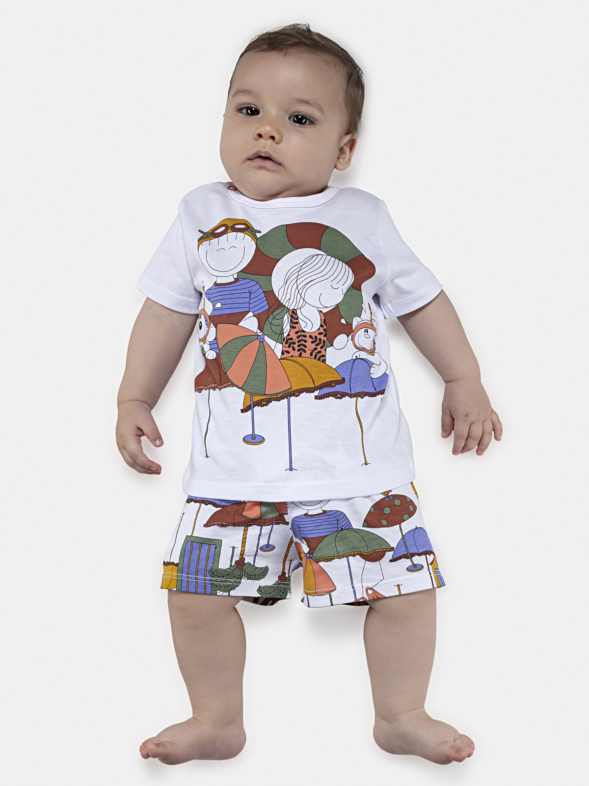 Conjunto Camisete Manga Curta e Short