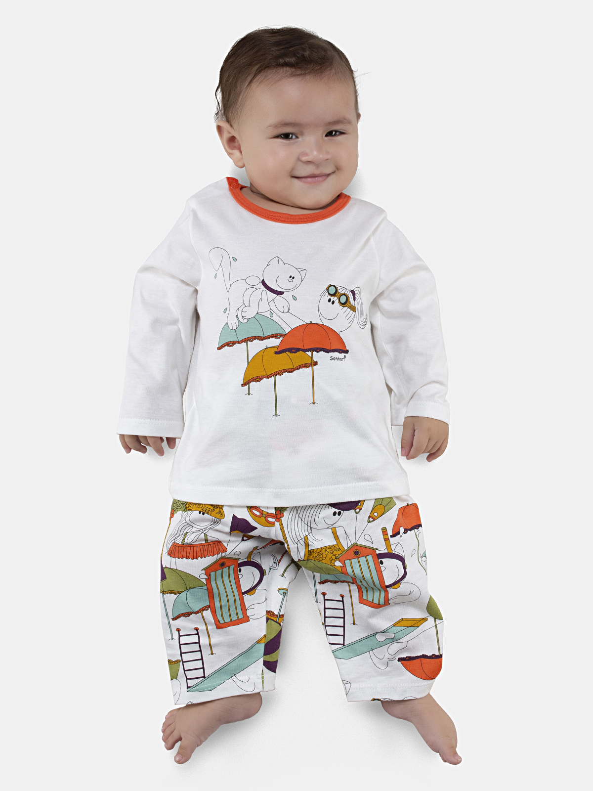 Conjunto Camisete Manga Longa e Calça