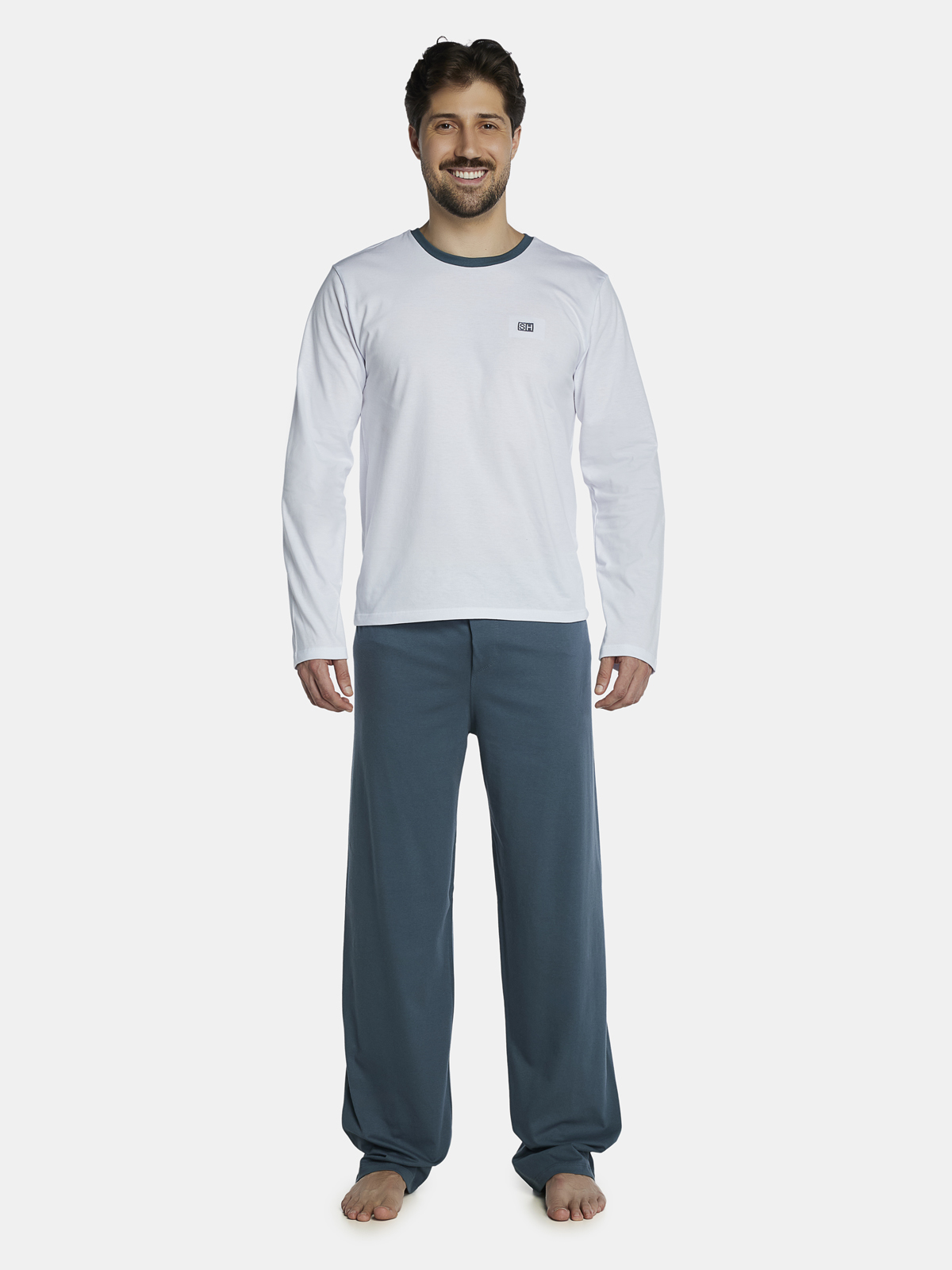 Conjunto camiseta e calça de algodão